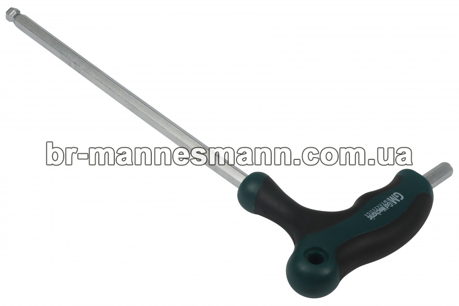 КЛЮЧ ШЕСТИГРАННИЙ Т-ПОДІБНИЙ HEX 6MM (H6) З КУЛЬКОВИМ ЗАКІНЧЕННЯМ